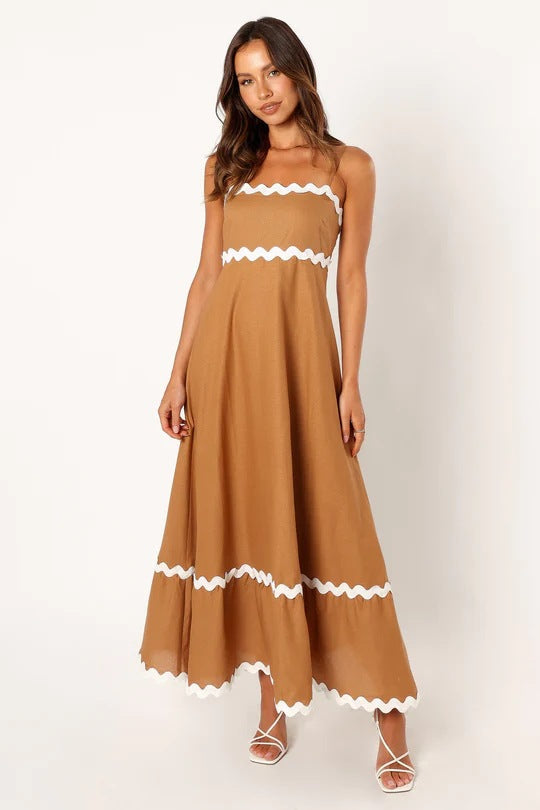 Women Casual Summer Vacation Floral Maxi Sun Dress