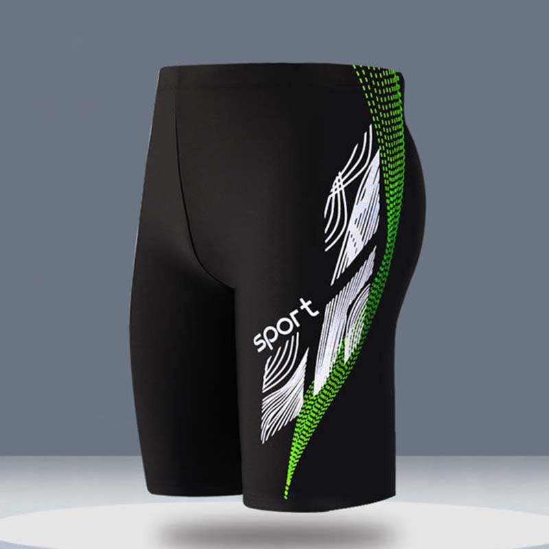 Traje de baño de competición profesional para hombre con estampado de letras