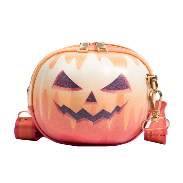 Bolso bandolera creativo de calabaza con dibujos animados de Halloween para mujer
