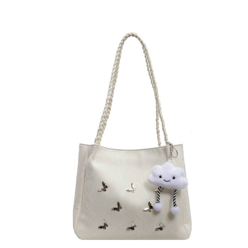 Women Fashion Solid Color Butterfly Tote Bag