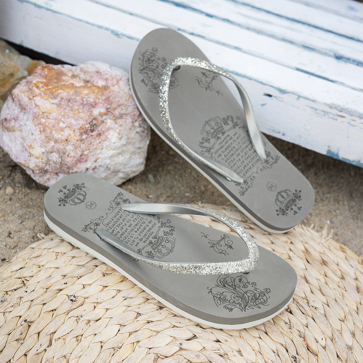 Chanclas planas de PVC de moda de verano