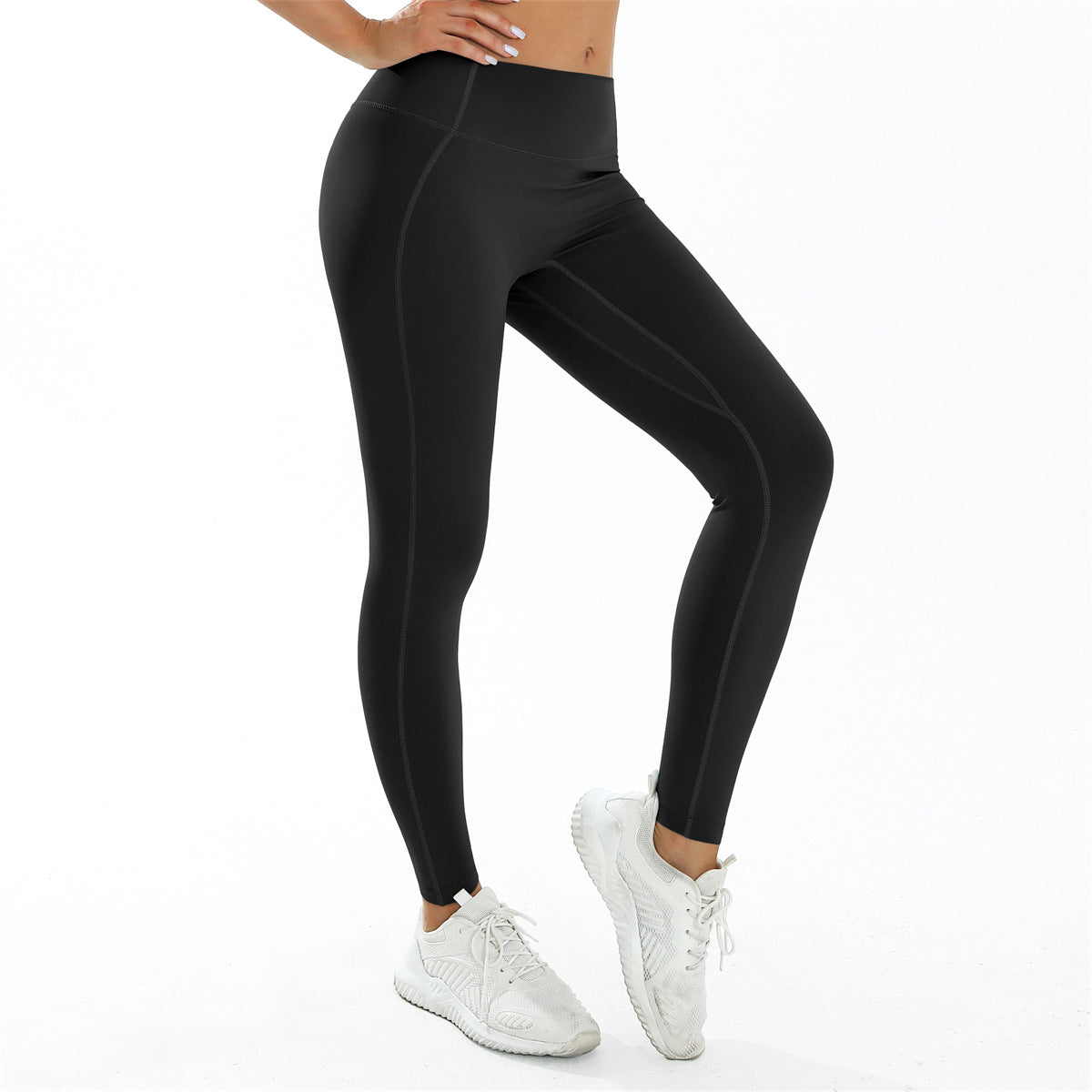 Women Yoga Solid Color High Waist Sports Leggings