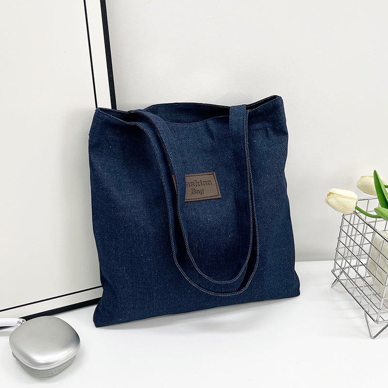 Fashionable Casual Large Capacity Denim Tote Bag