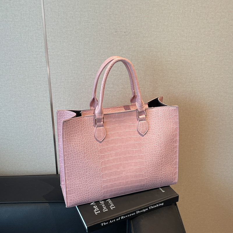 Stylish Large Capacity Crocodile Handbag