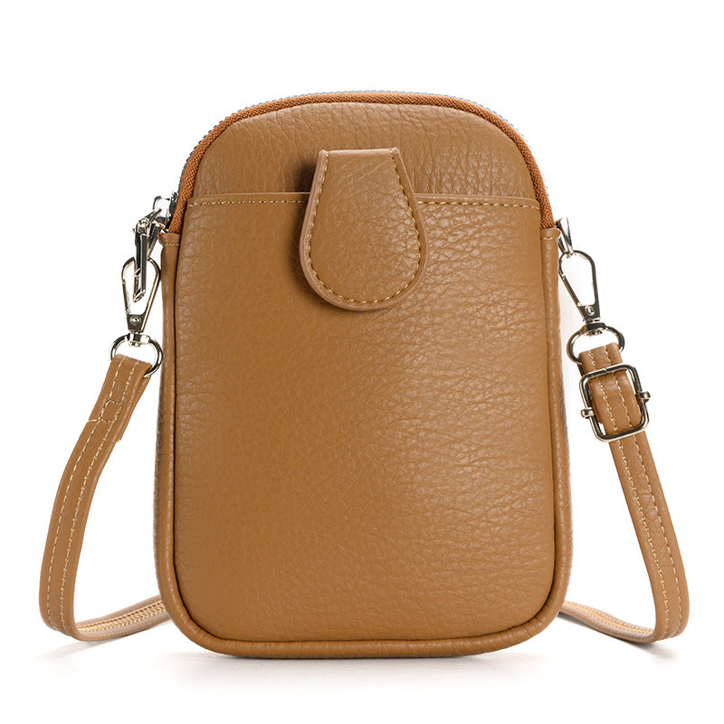 Women Casual Small Phone Crossbody Bag in PU Leather