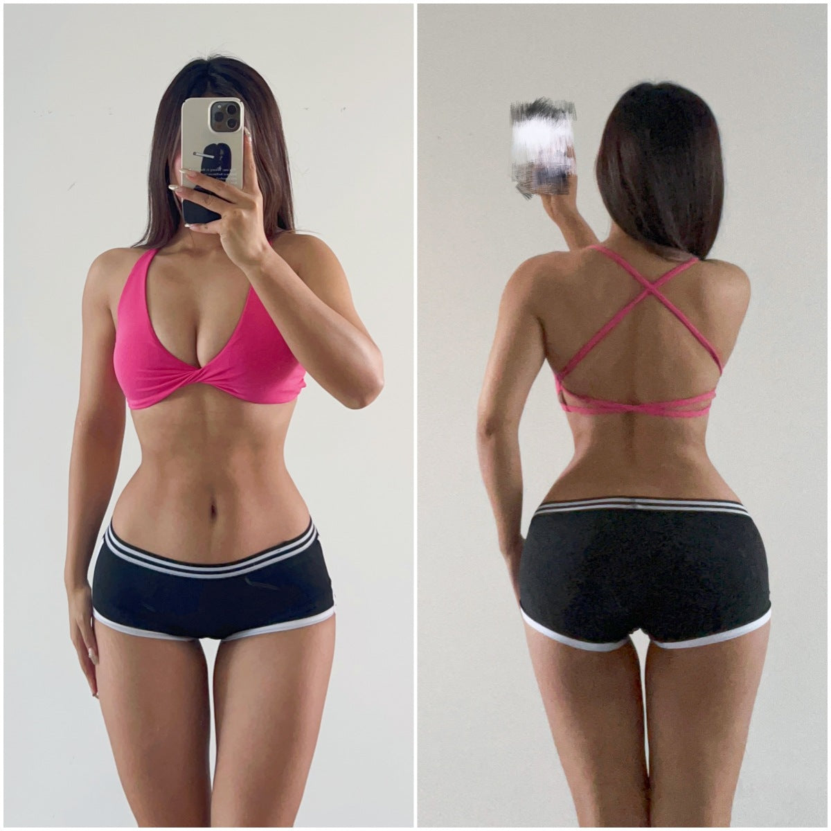 Soutien-gorge de yoga respirant et sexy de couleur unie pour femmes