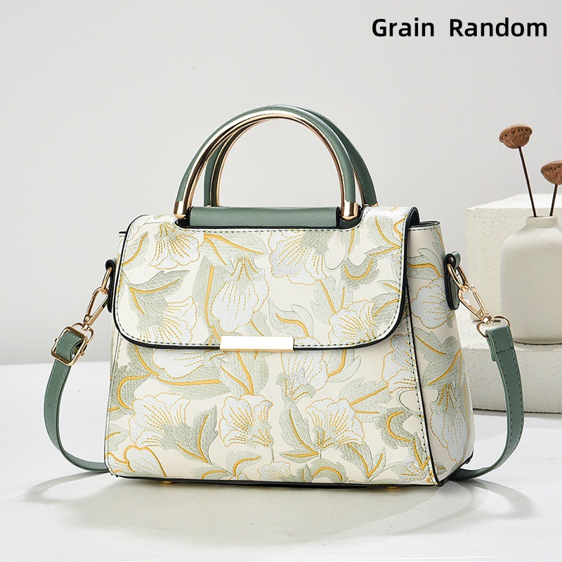 Sac à main imperméable à motif floral rétro pour femme