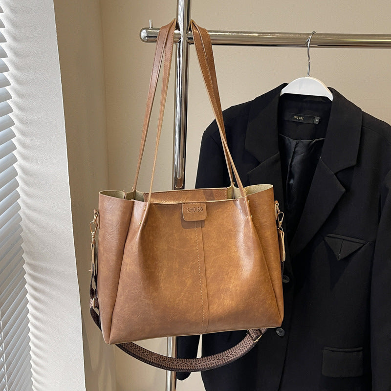 Sac fourre-tout rétro décontracté à grande capacité pour femme
