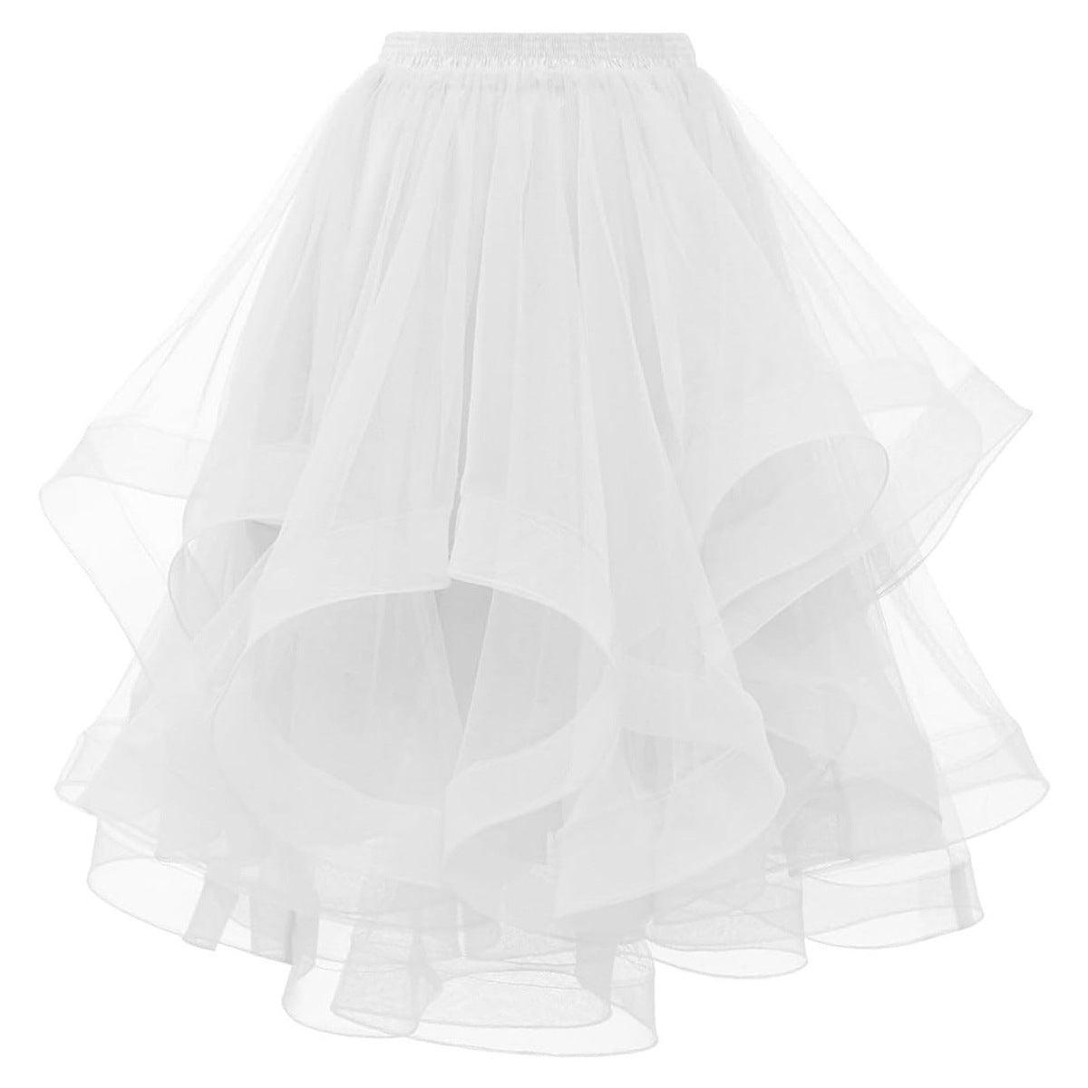 Falda plisada de malla de color sólido elegante de moda para mujer