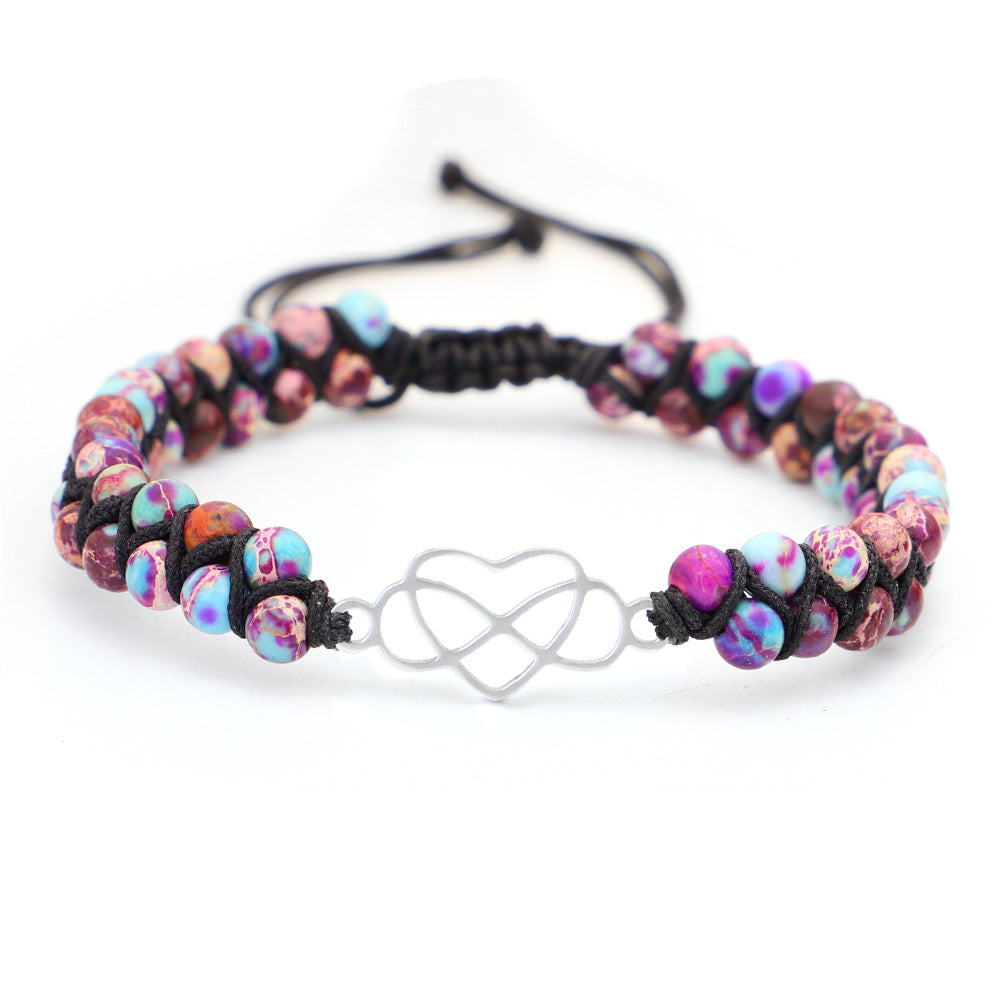 Bohemian Hand-Woven Double Layer Heart Bracelet