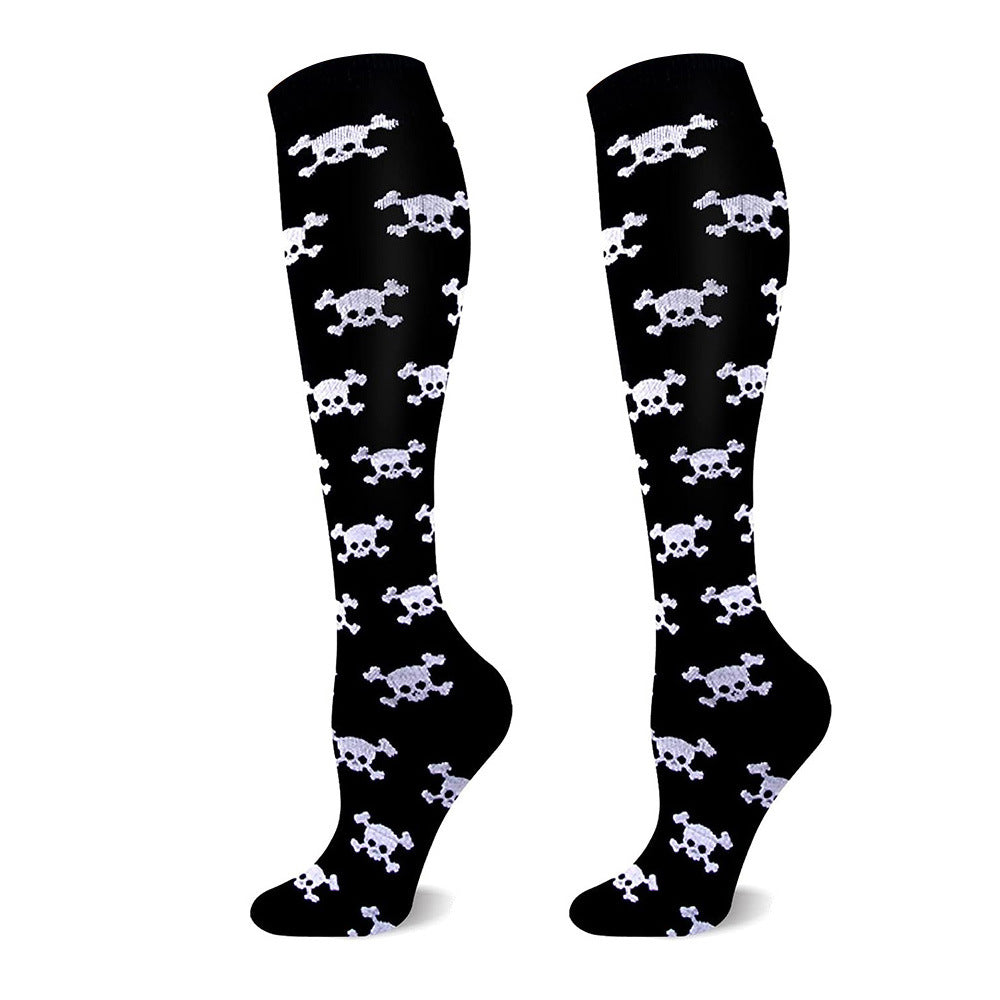 Unisex Halloween Skull Outdoor Sport Calf Socks