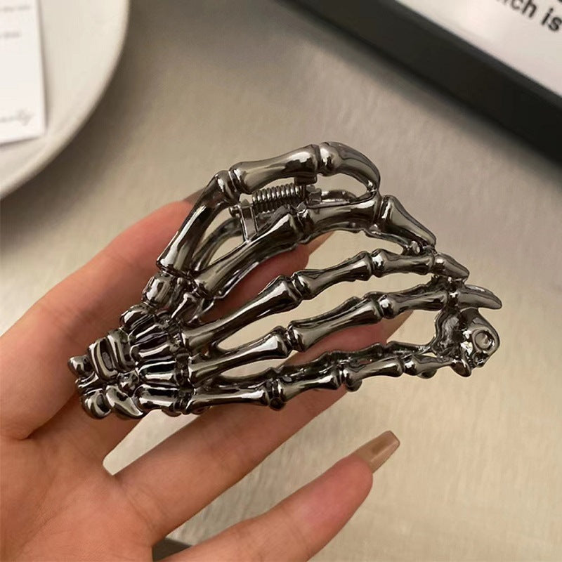 Halloween Women Fashion Creative Skull Claw Metal Hair Claws
