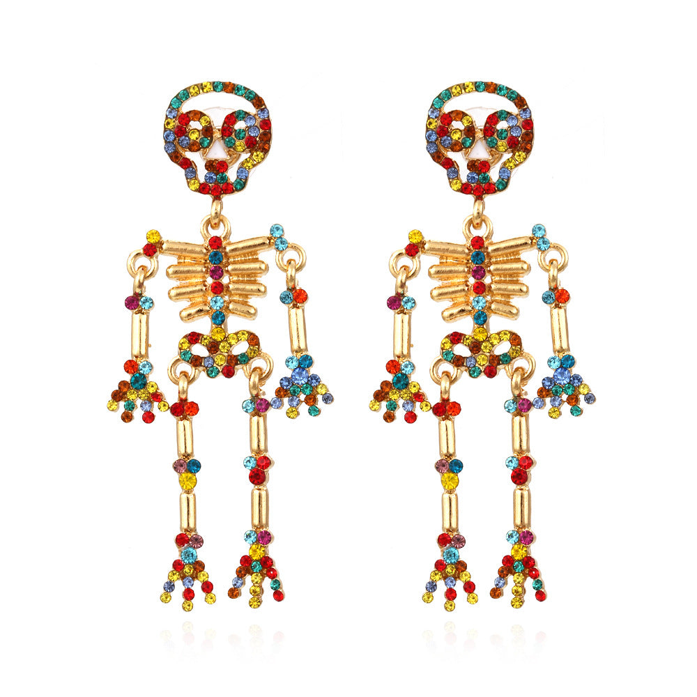 Women Fashion Exaggerated Halloween Alloy Earrings