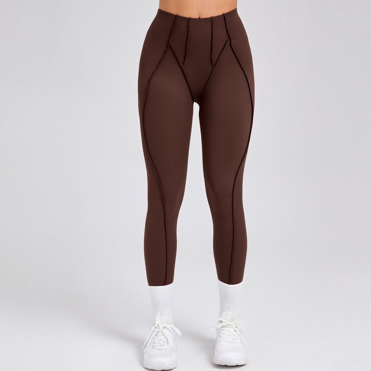 Leggings de sport et de yoga pour femmes, couleur unie, tendance