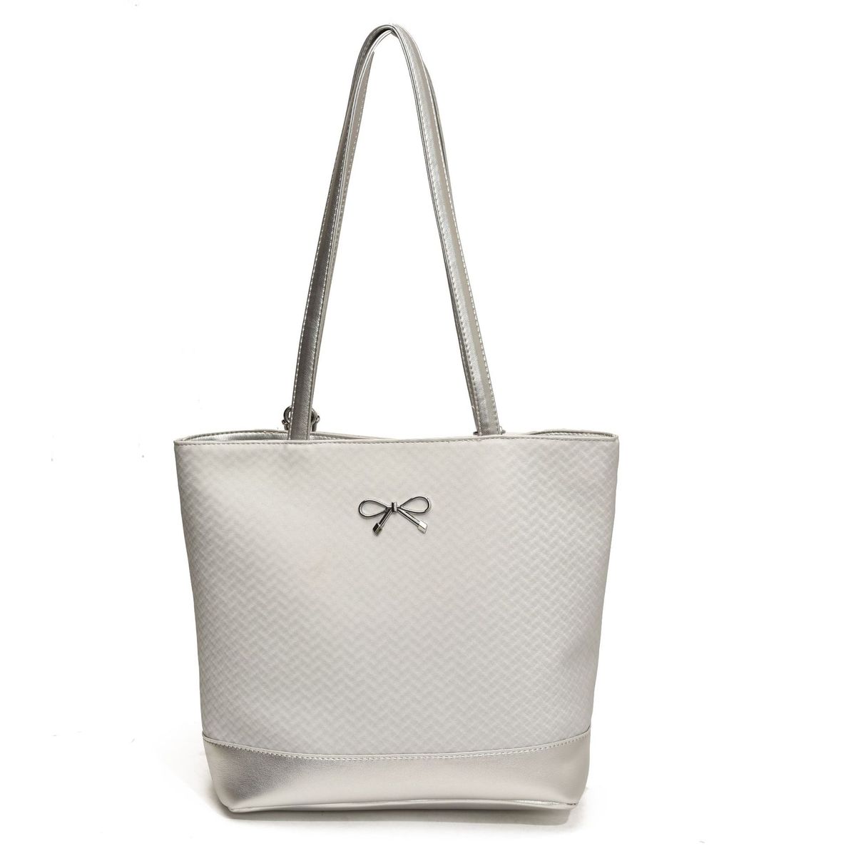 Women Fashion Solid Color Butterfly Buckle Tote Bag