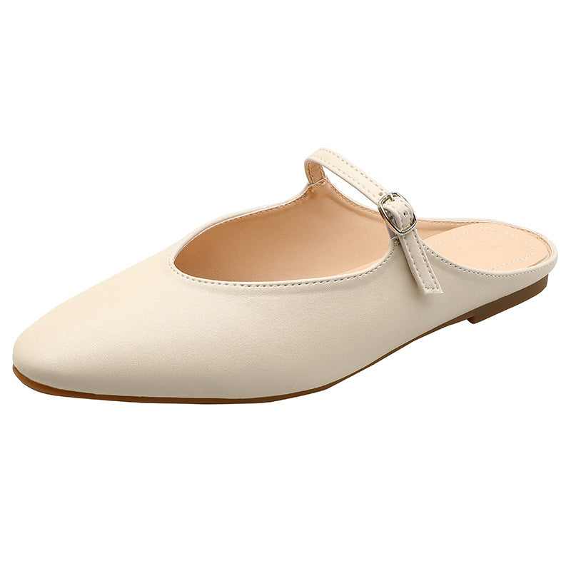 Zapatos planos de color liso de talla grande a la moda para mujer