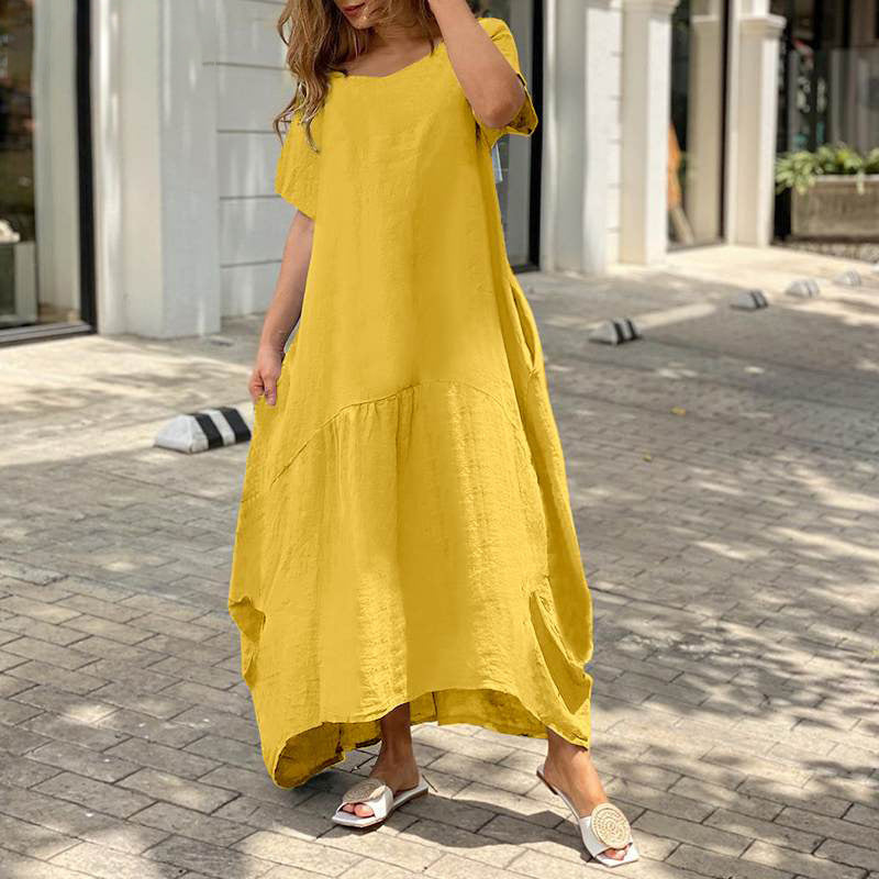 Robe longue décontractée d'été ample grande taille pour femme