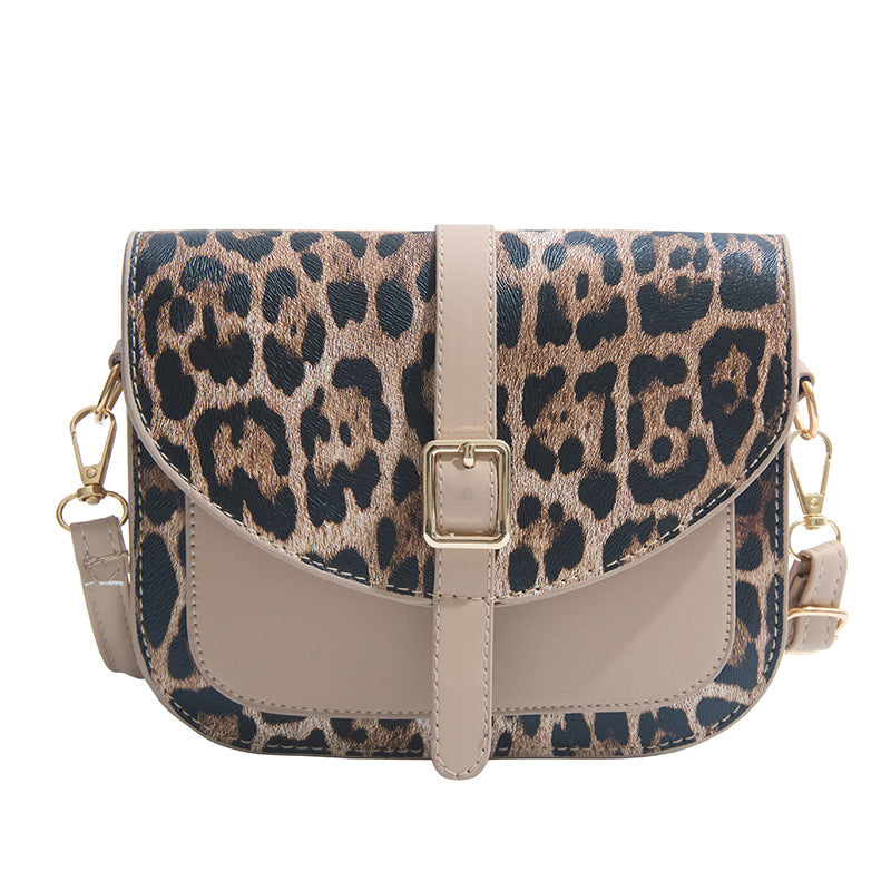 Bolso de hombro elegante con estampado de leopardo para mujer
