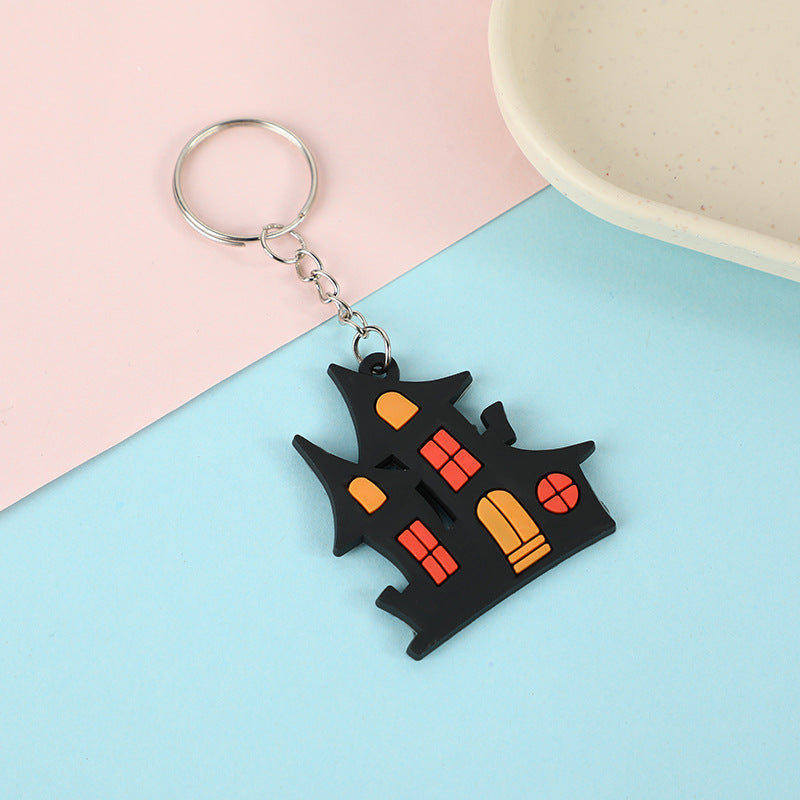 Cartoon Funny Pumpkin Ghost Spider Keychain Pendant