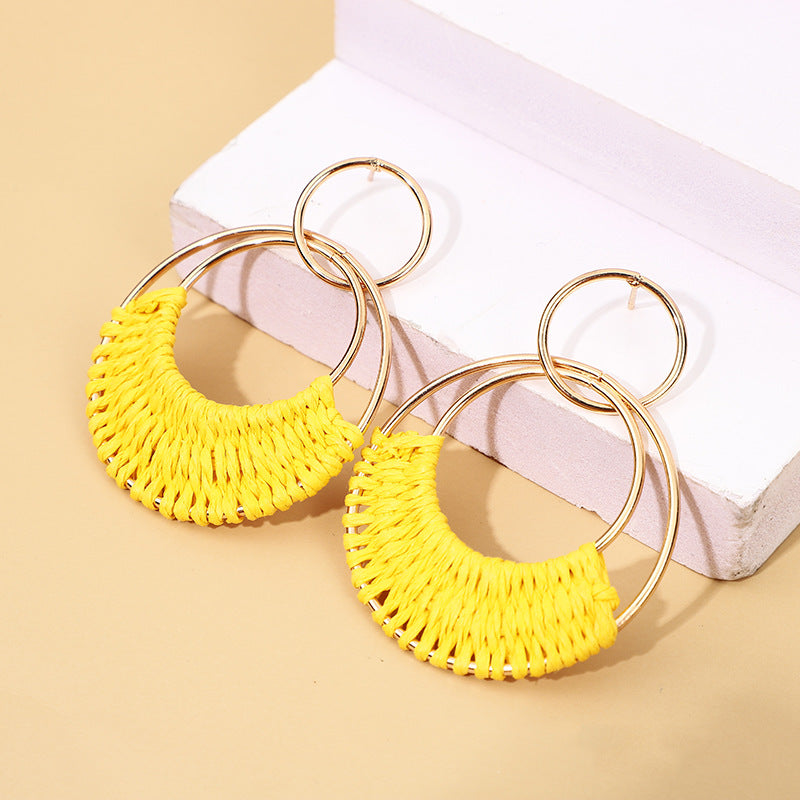 Bohemian Holiday Creative Handmade Braided Earrings