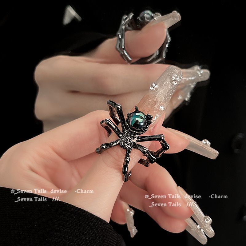 Anillo de araña punk de Diablo de moda para Halloween para mujer