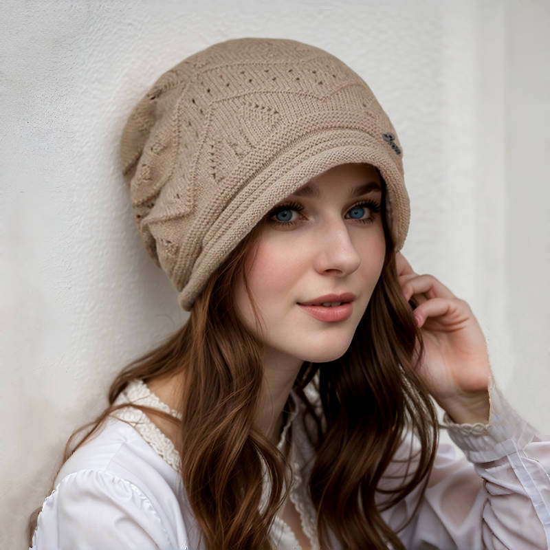 Women Fashion Casual Solid Color Knitted Hat