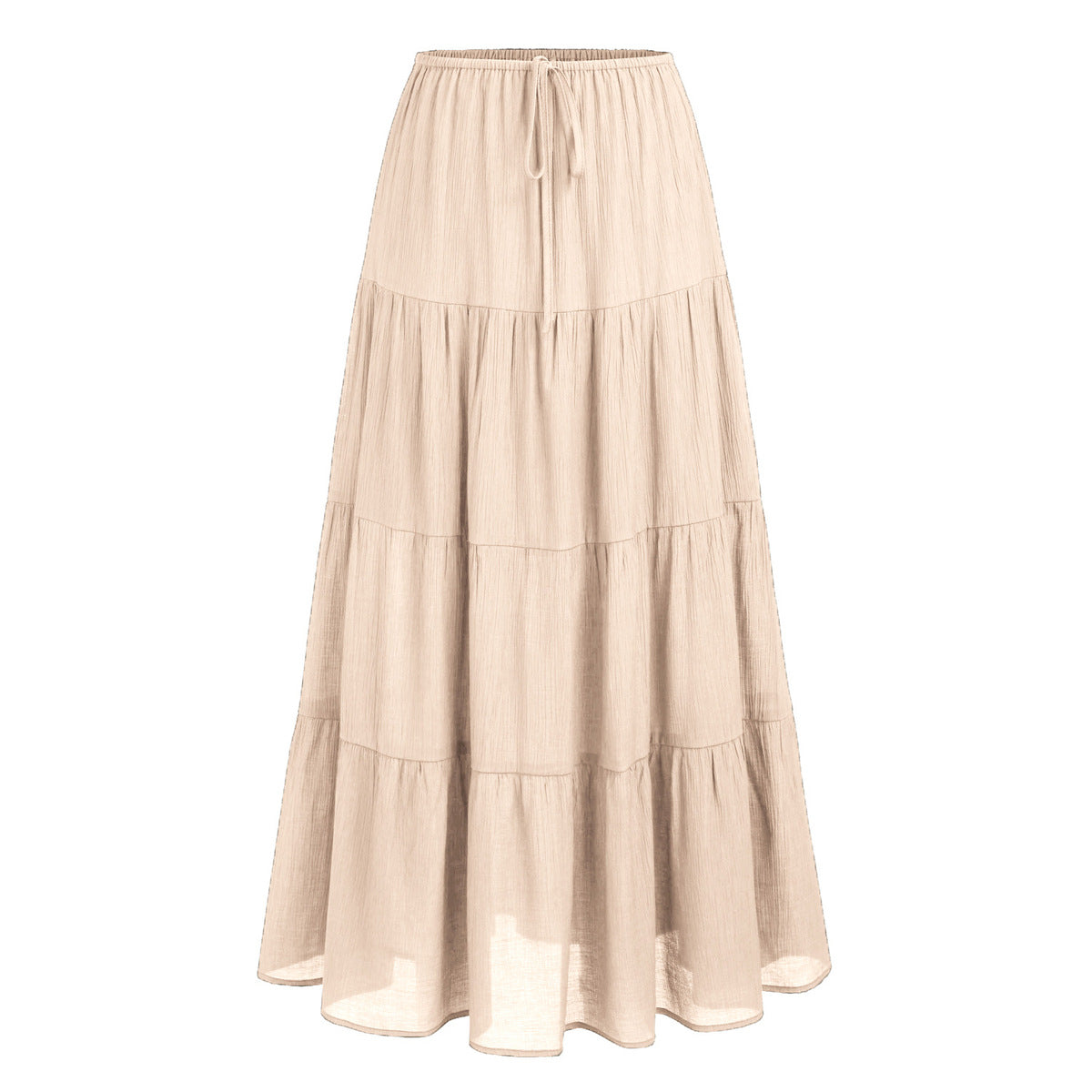 Women Fashion Solid Color Printed High Waist Skirt