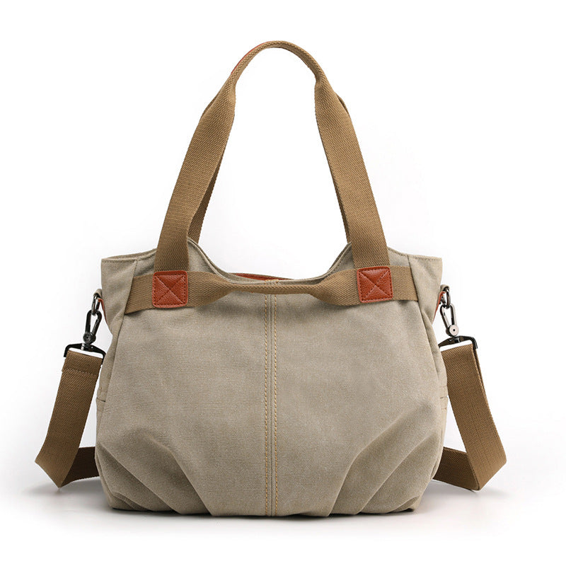 Vintage Casual Women Canvas Commuter Handbag