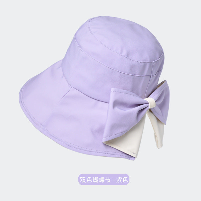 Chapeaux bobs pare-soleil à nœud de couleur unie pour femmes, à la mode pour l'été