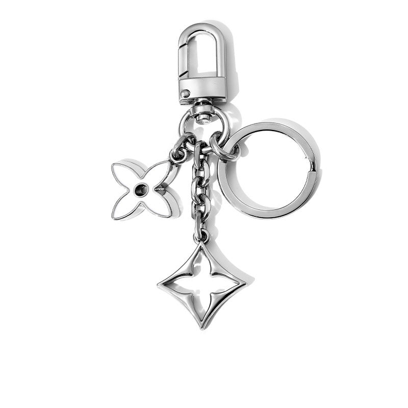 Women Fashion Four Leaf Clover Metal Pendant Keychain Alloy Leisure Style