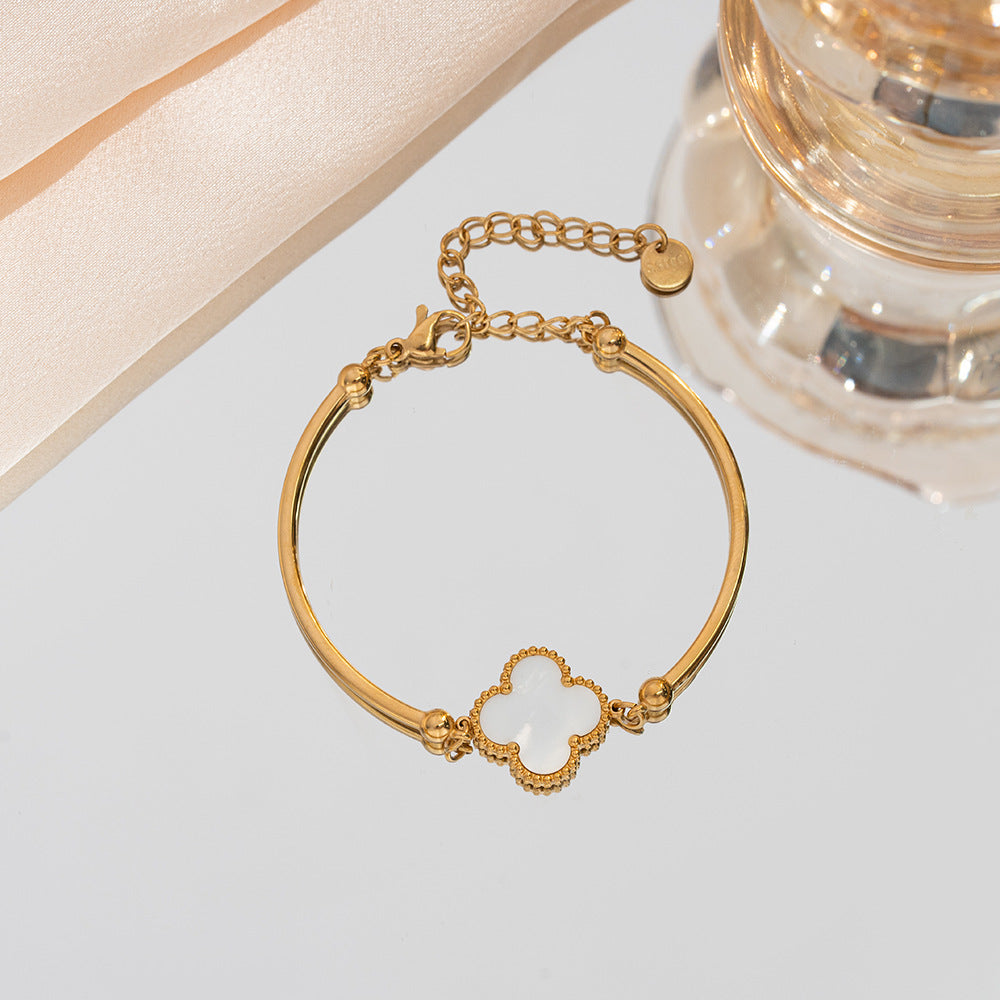 Fashion Four-Leaf Clover Bracelet Stainless Steel Jewelry