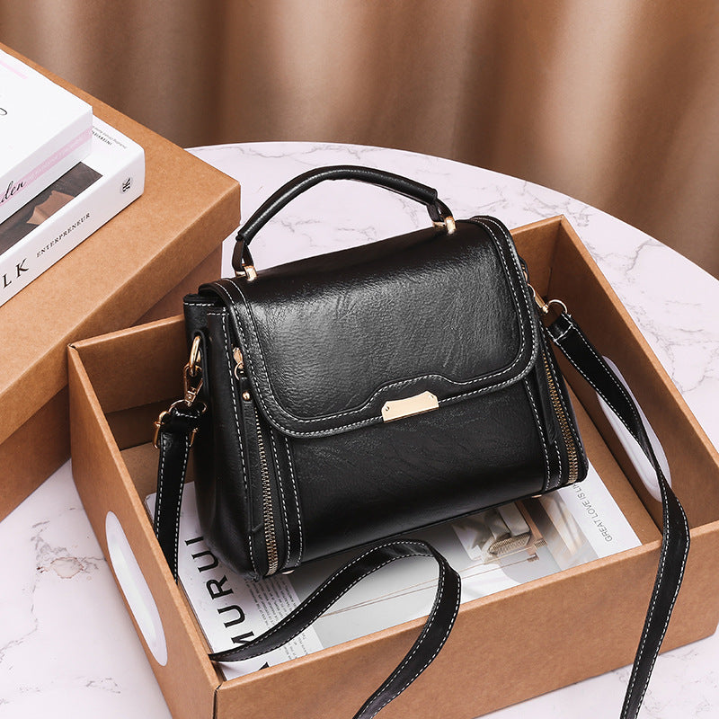 Bolso pequeño cuadrado de color sólido informal de moda para mujer