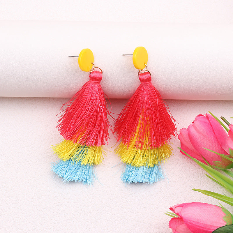 Bohemian Exaggerated Fringe Earrings