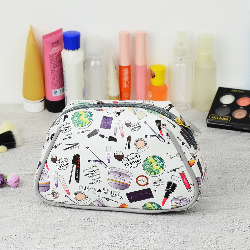 Bolsa de cosméticos con impresión digital de moda de gran capacidad
