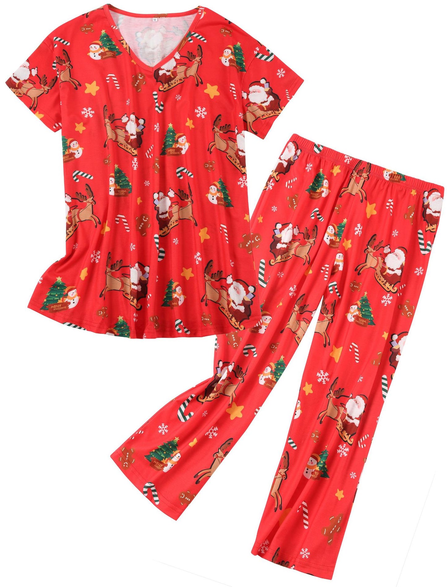 Ensemble pyjama graphique Noël Halloween T-shirt et pantalon