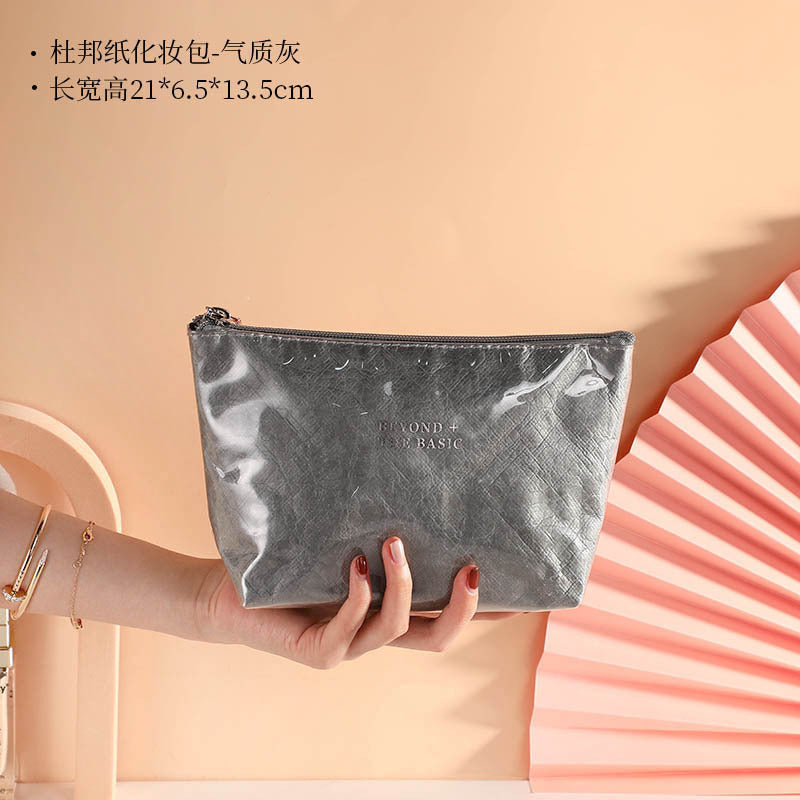 Trousse de maquillage cubique tendance - Imprimé lettres