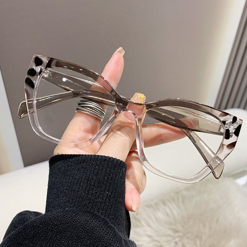Monture de lunettes œil de chat pour femme - Design élégant en plastique