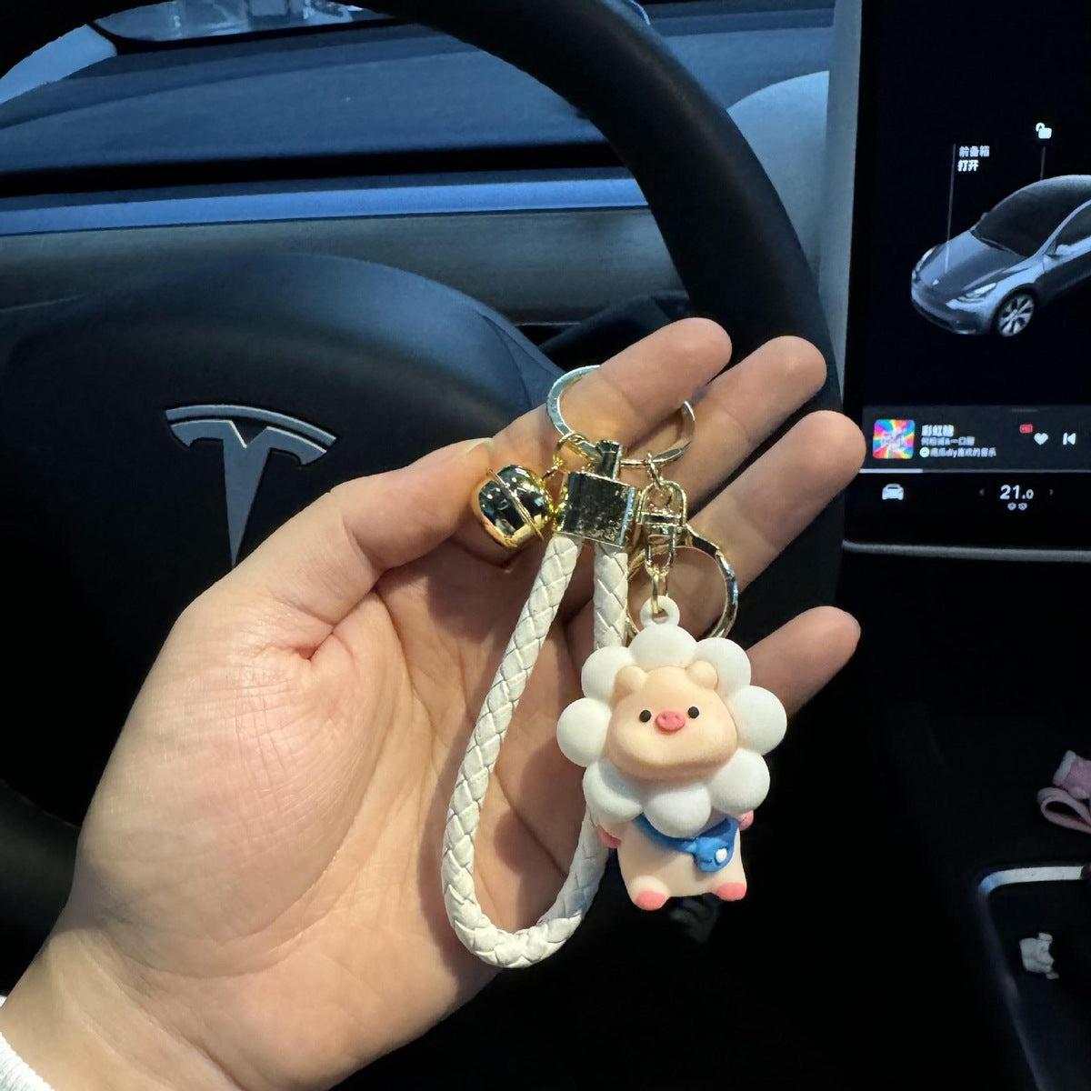 Cartoon Sunflower Pig Doll Key Chain Bag Pendant