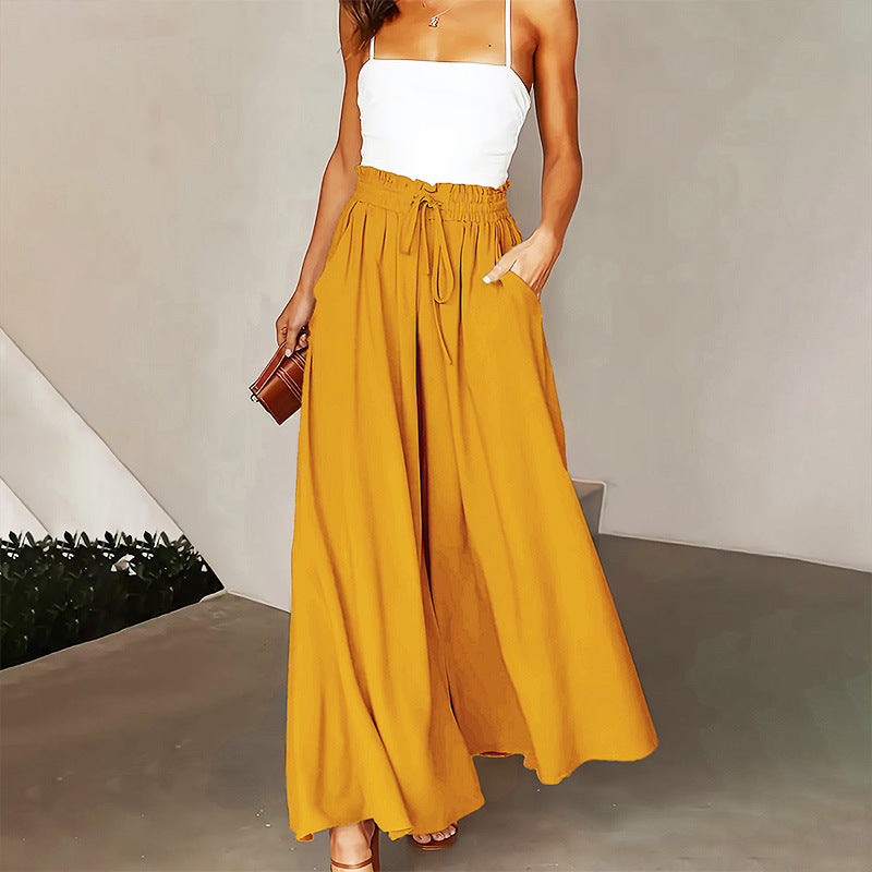 Women Casual High Waist Wide Leg Pants