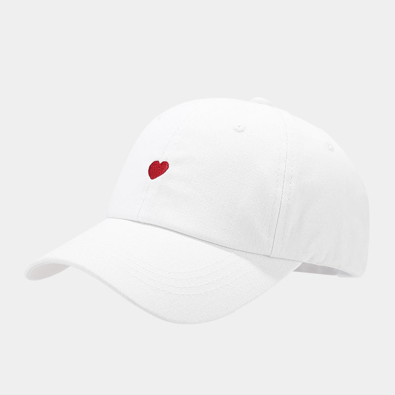 Sombrero protector solar bordado con amor, informal, de algodón, para mujer