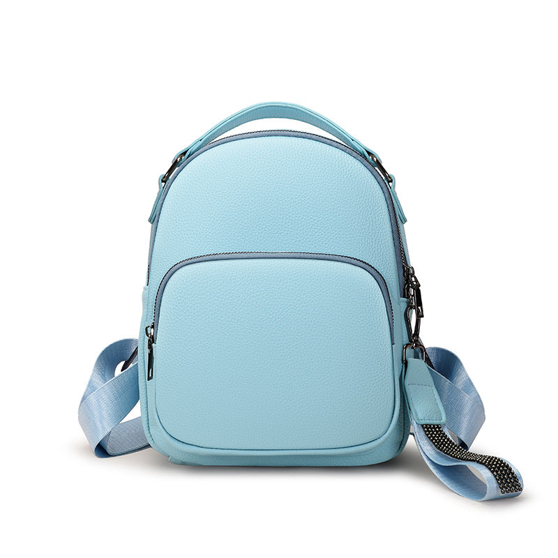 Women PU Soft Leather Small Casual Backpack