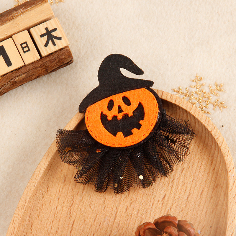 Pinces à cheveux en maille d'Halloween pour femmes et filles