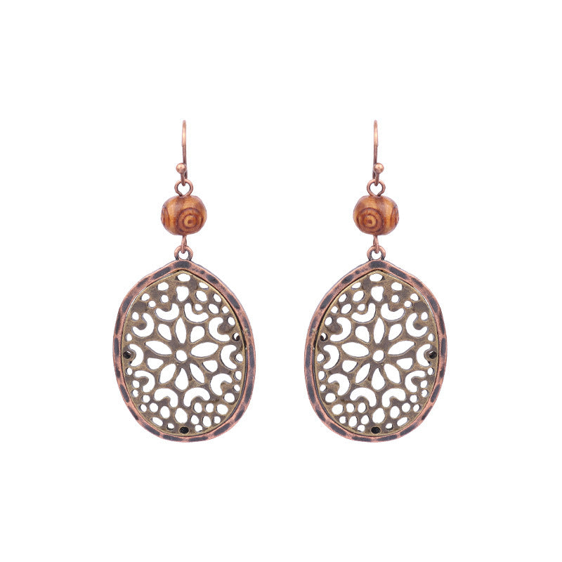 Boucles d'oreilles à pompons créatives de style ethnique bohème rétro