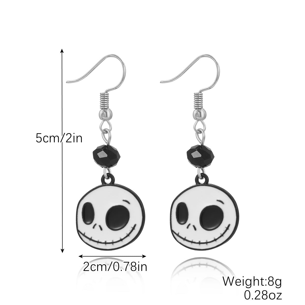 Halloween Women Creative Pumpkin Skull Bat Earrings