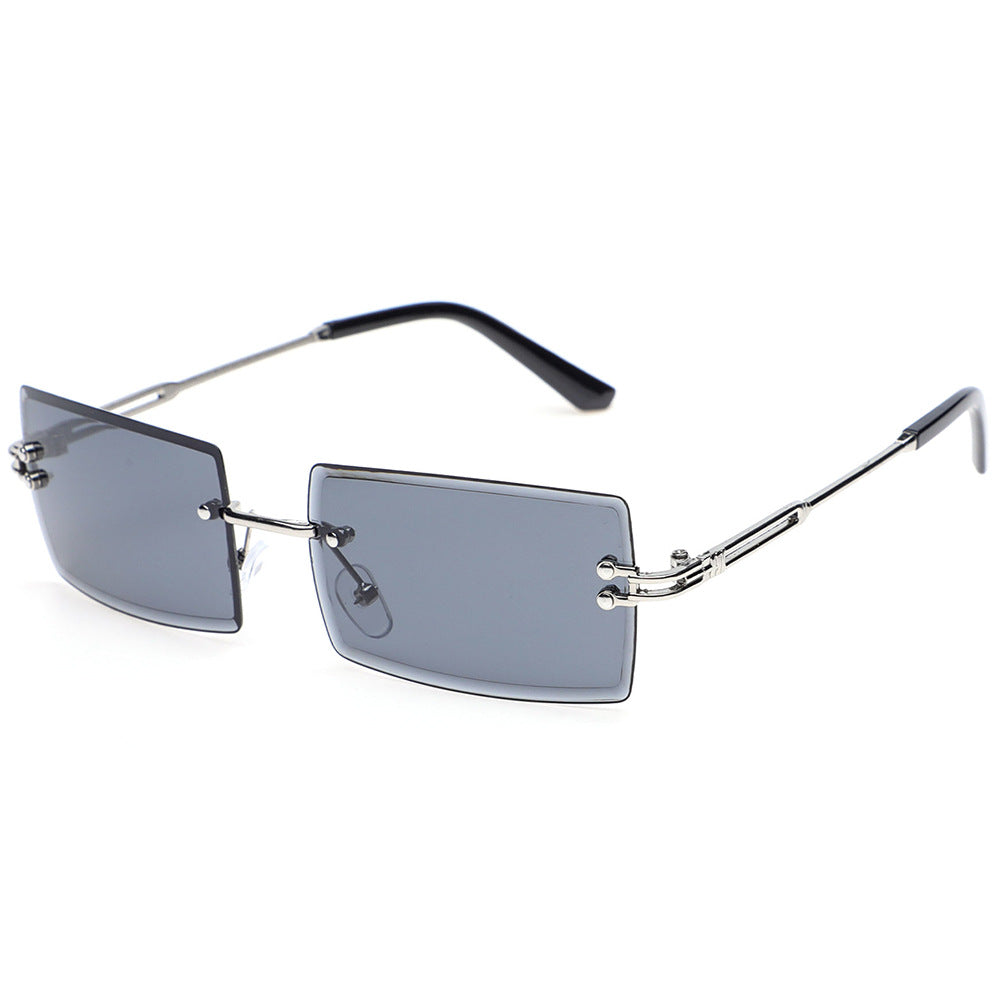 Lunettes de soleil tendance sans monture en métal