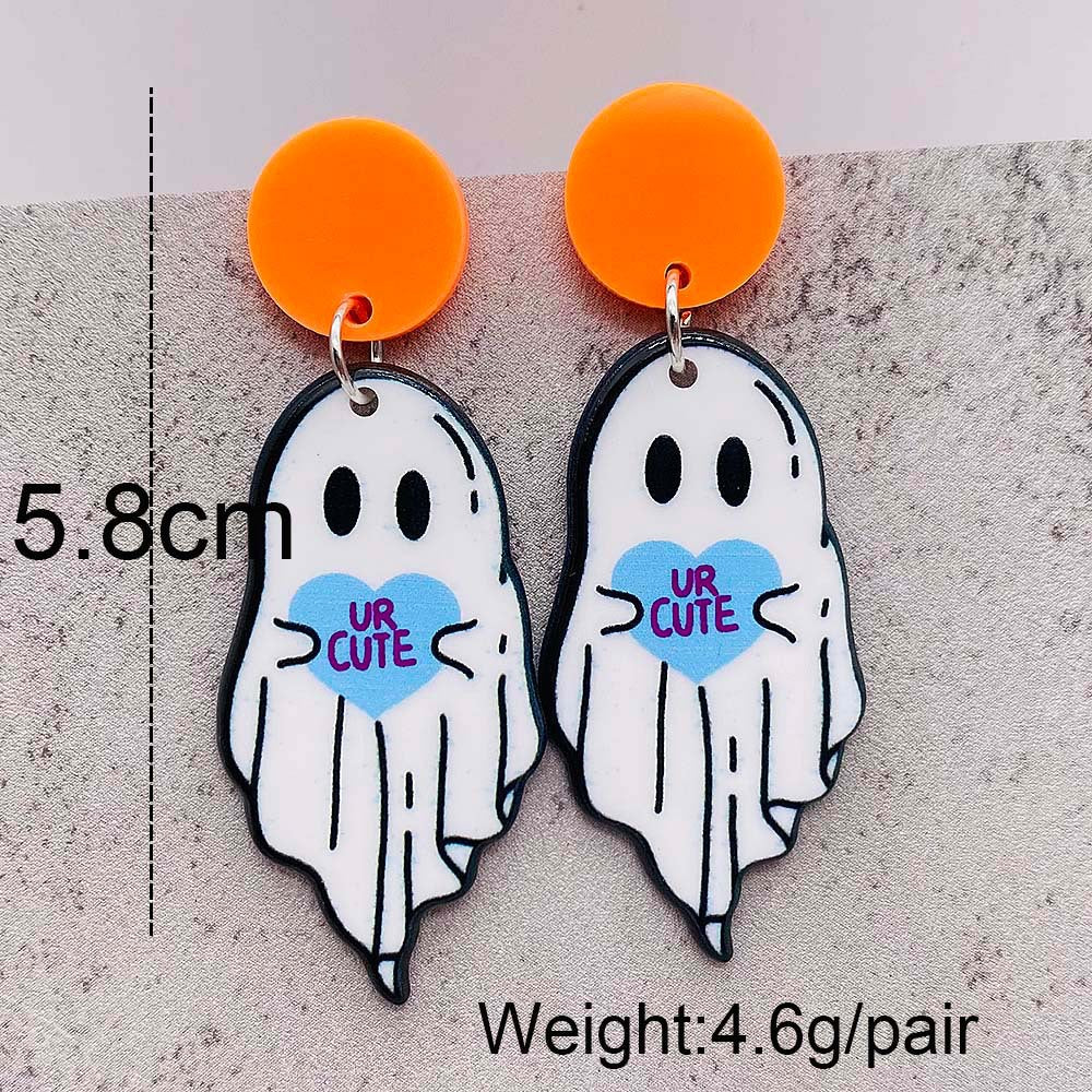 Halloween Women Horror Personality Mushroom Head Ghost Earrings