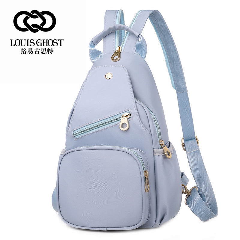 Women Mini Chest Bag Casual Backpack with Oxford Cloth