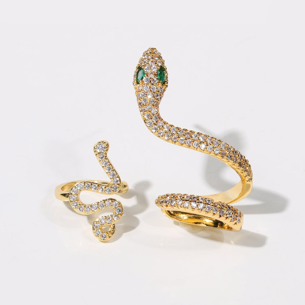Women Fashion Alloy Snake Shape Halloween Clip Earrings