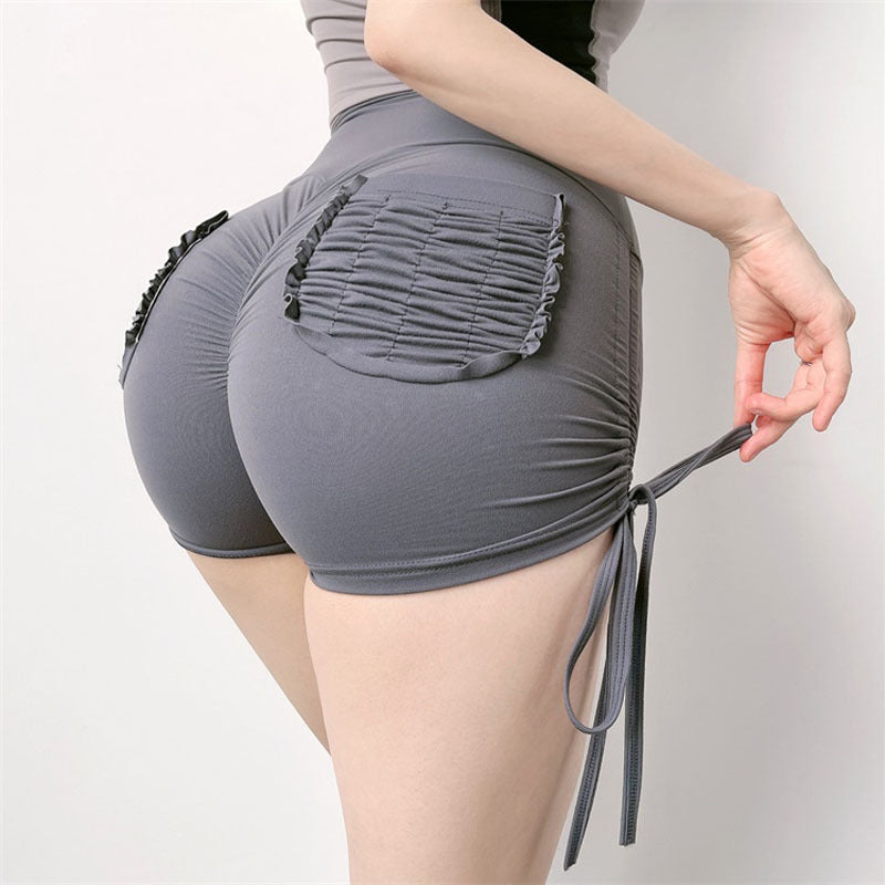 Women Fashion Sexy Solid Color High Waist Shorts