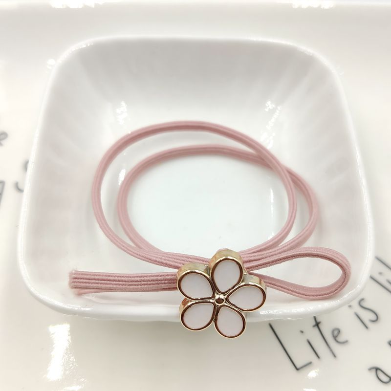 Women Fashion Solid Color Floral Hair Rope